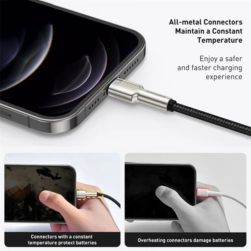 كابل شحن سريع 2.4A من USB-A إلى Lightning