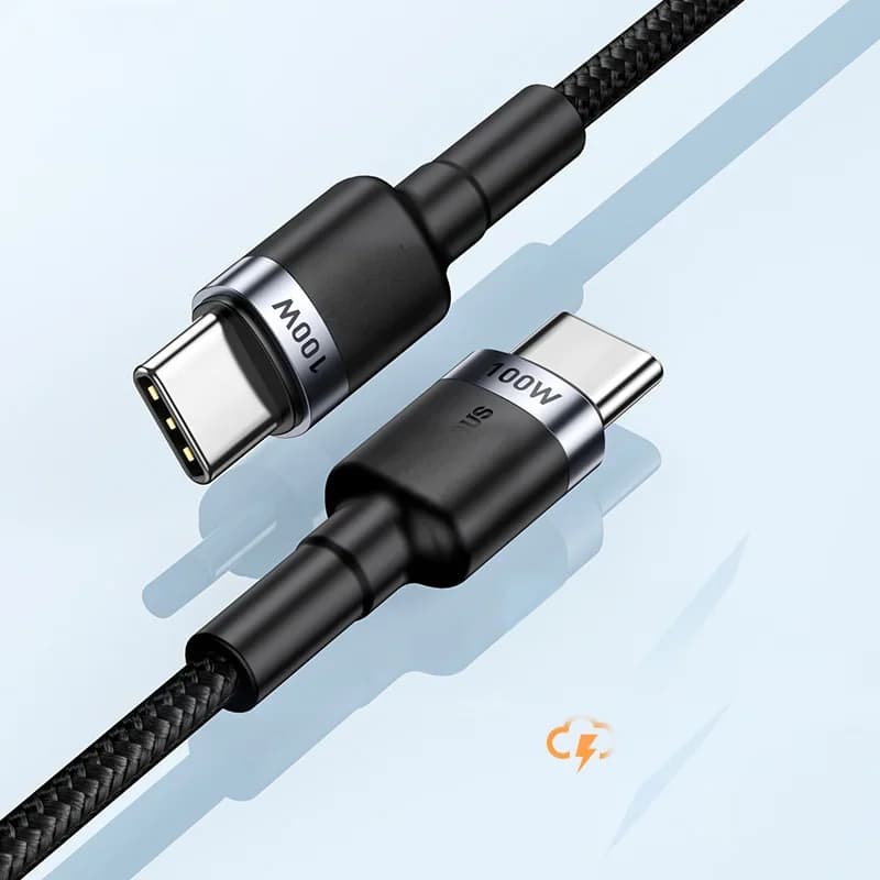 كابل USB-C إلى USB-C، شحن سريع PD بقوة 100 واط