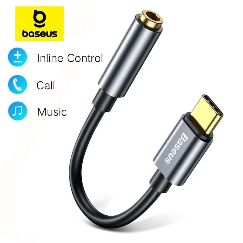 كابل محول صوت من USB-C إلى 3.5 مم
