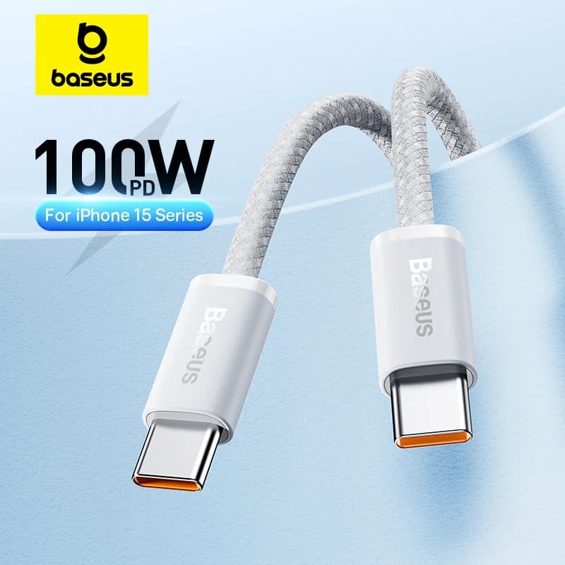 كابل USB-C إلى USB-C، شحن سريع PD بقوة 100 واط